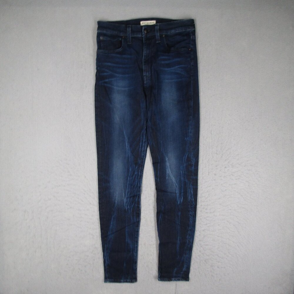 Rivet & Thread Jeans Women 28 Blue Mid Rise Tapered Zip Fly Stretch Denim USA